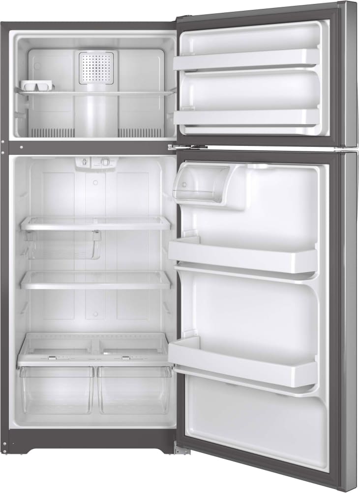 GE Appliances GTE17GSNRS Top-Freezer Refrigerator, 16.6  Cu. Ft. with 1-Year Warranty