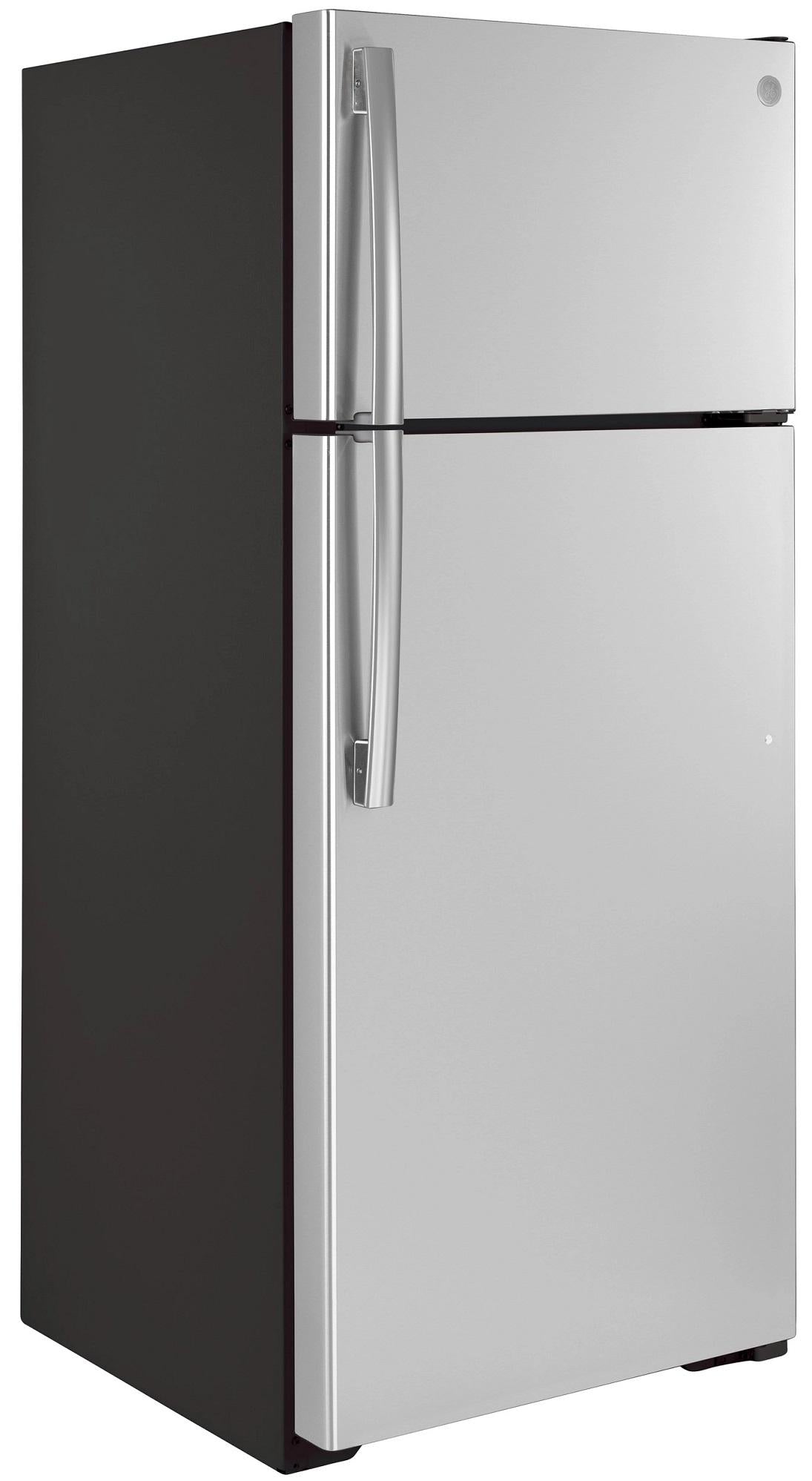 GE Appliances GTE18GSNRSS Top-Freezer Refrigerator,  17.5 Cu. Ft. with 1-Year Warranty