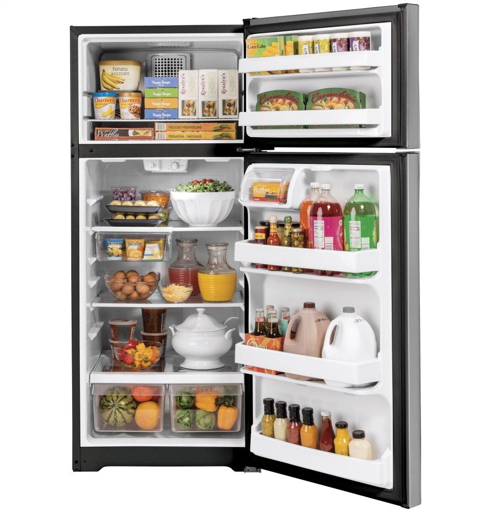 GE Appliances GTS17GSNRSS Top-Freezer Refrigerator 16.6 Cu. Ft  with 1-Year Warranty
