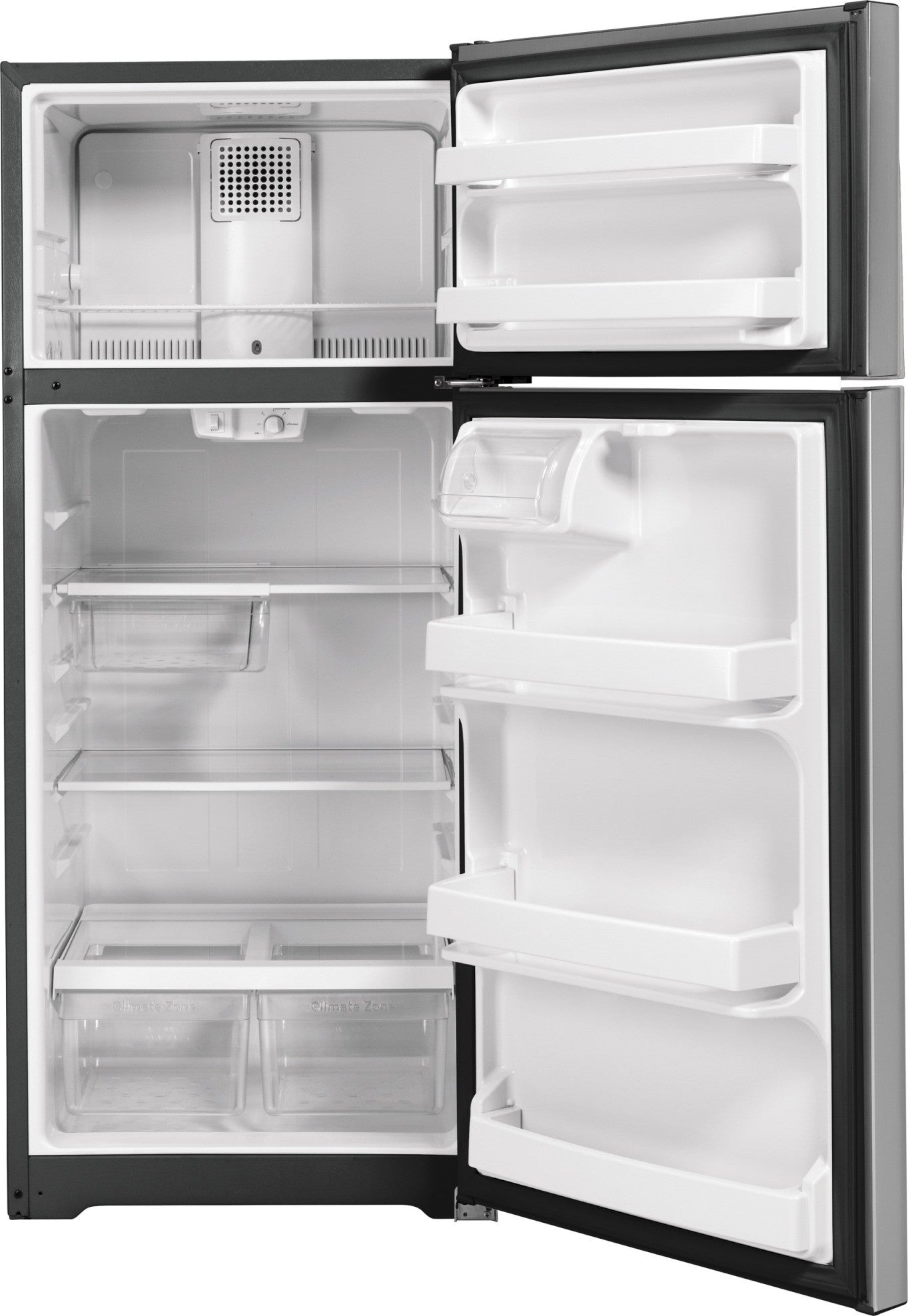 GE Appliances GTS18GSNRSS Top-Freezer Refrigerator 17.5 Cu. Ft with 1-Year Warranty