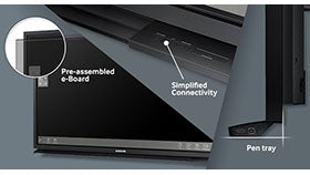 Samsung DM65E-BR 65″ E-Board Interactive Whiteboard, FHD, 380 Nits, 24/7, 3 Year Warranty