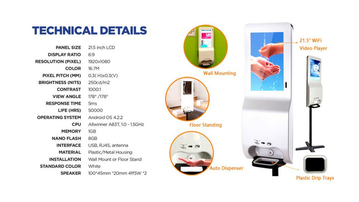 HAND SANITIZER DIGITAL SIGNAGE