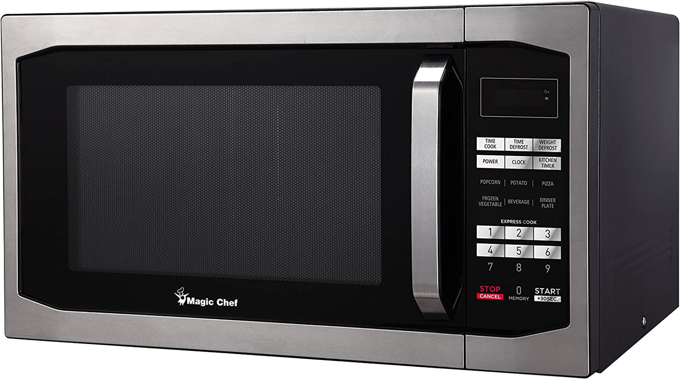Magic Chef MCM1611ST MIcrowave, 1.6 Cu. Ft., 1100W, with 1 Year Warranty