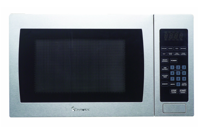 Magic Chef MCM990ST Microwave, 0.9 Cu. Ft., 900W, with 1-Year Warranty