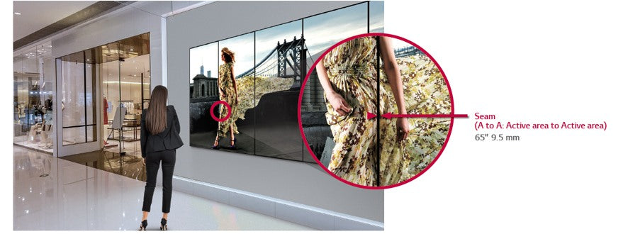 LG 65" OLED Video Wall 65EV5C x 2 Signage Displays