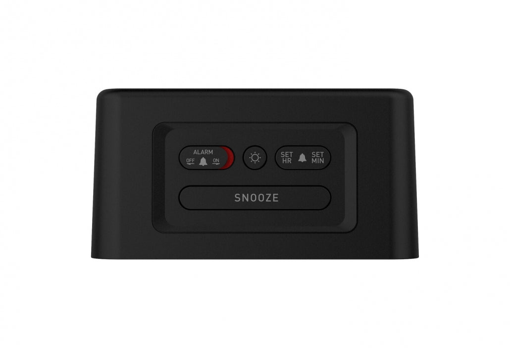 Nonstop NSE-BK Station E Alarm Clock with 2 USB, Black, with 1-Year Warranty