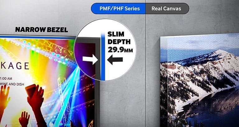 Samsung PM55F 55" PMF Series, FHD Edge-Lit LED Digital Signage Display, 500 Nits, 24/7, 3 Year Warranty