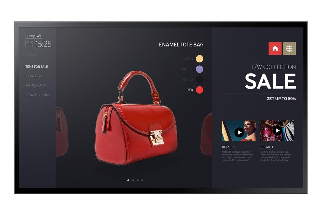 Samsung PM55F-BC 55" All-In-One E-Board Display with 10 Points Drawing, 24/7 Operation and 2 Year Warranty