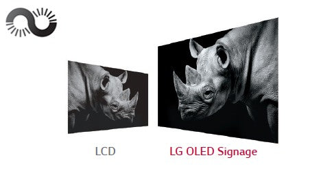 LG 55EJ5D 55″ Wallpaper OLED Signage, FHD, 400 Nits, 1.2mm Bezel, Landscape/Portrait, 18/7, 3 Year Warranty