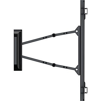 Crimson A50HL Hospitality Articulating Wall Mount with Integrated Security, 100x100-454x400mm