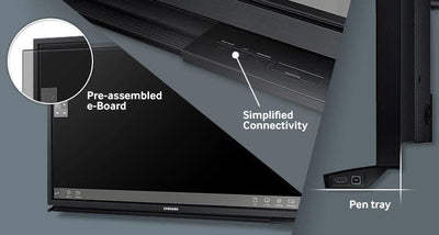 Samsung DM82E-BM 82″ E-Board Interactive Whiteboard, FHD, 430 Nits, 24/7, 3 Year Warranty