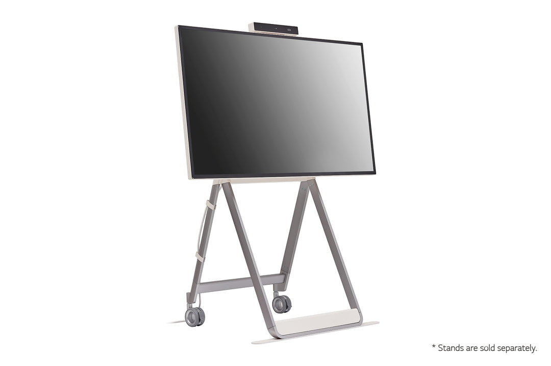 LG 43HT3WJ 43” One:Quick Flex All-in One Meeting & Screenshare Solution for Video Conferencing & Collaboration Tilted Right View