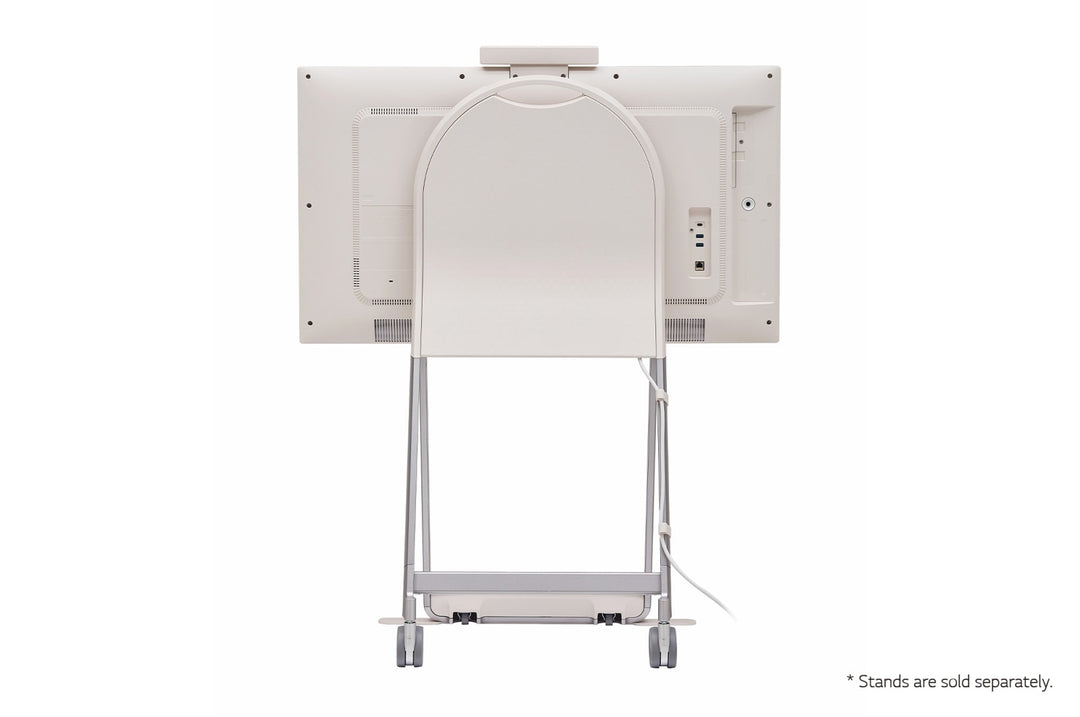 LG 43HT3WJ 43” One:Quick Flex All-in One Meeting & Screenshare Solution for Video Conferencing & Collaboration Front Rear View Back of Display