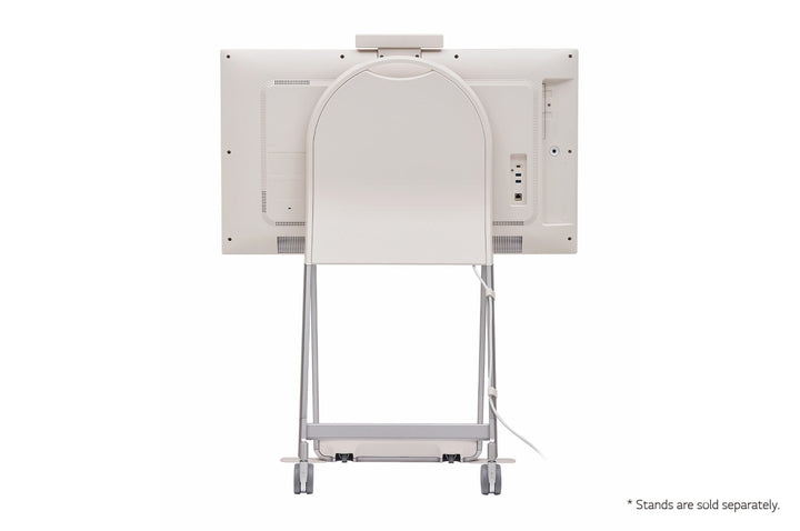 LG 43HT3WJ 43” One:Quick Flex All-in One Meeting & Screenshare Solution for Video Conferencing & Collaboration Front Rear View Back of Display