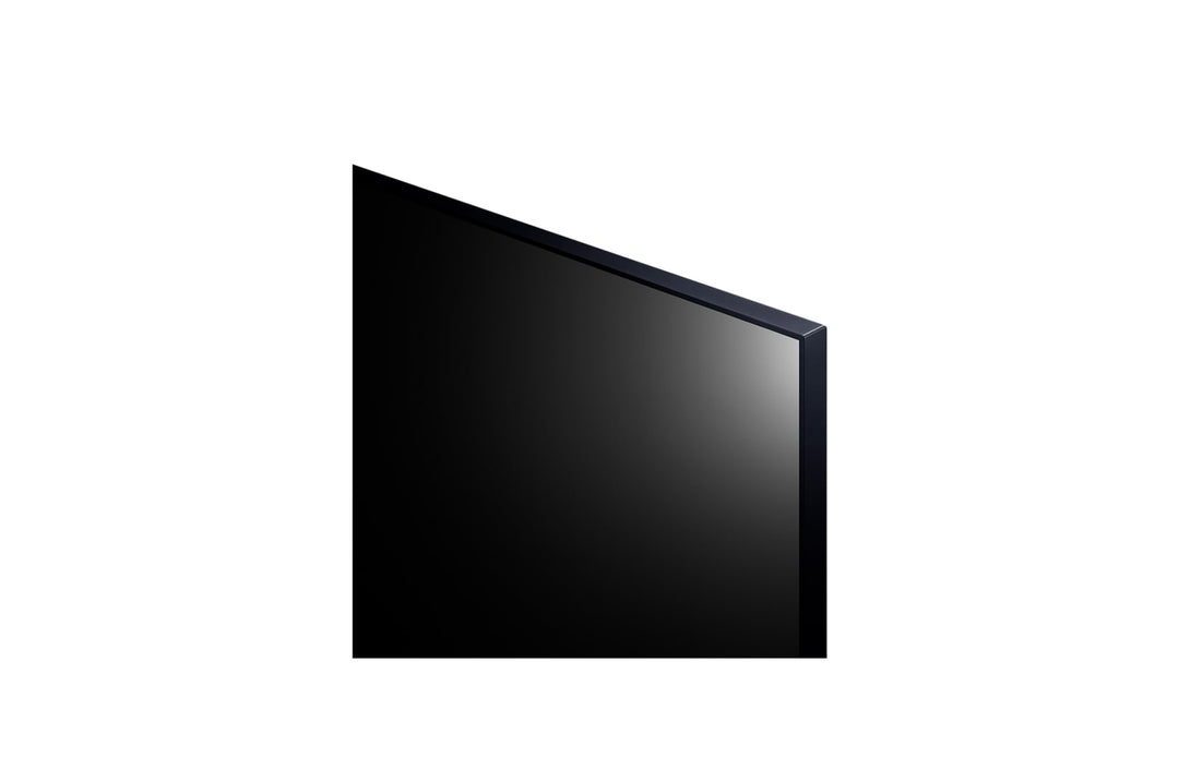 LG 65UL3J-E 65" webOS UHD Signage Top Corner Bezel View