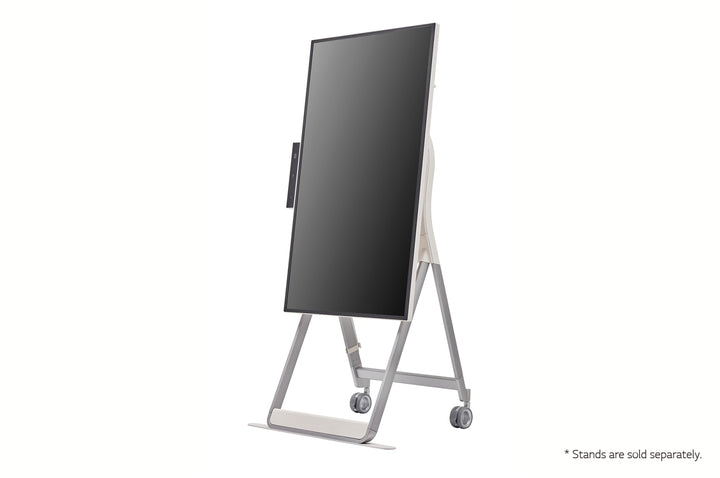 LG 43HT3WJ 43” One:Quick Flex All-in One Meeting & Screenshare Solution for Video Conferencing & Collaboration Front Angled View Vertical Screen
