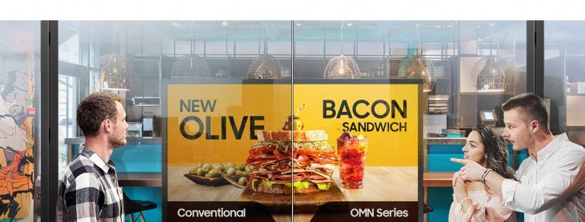 Samsung’s 55″ OMN series was designed with a storefront window display in mind
